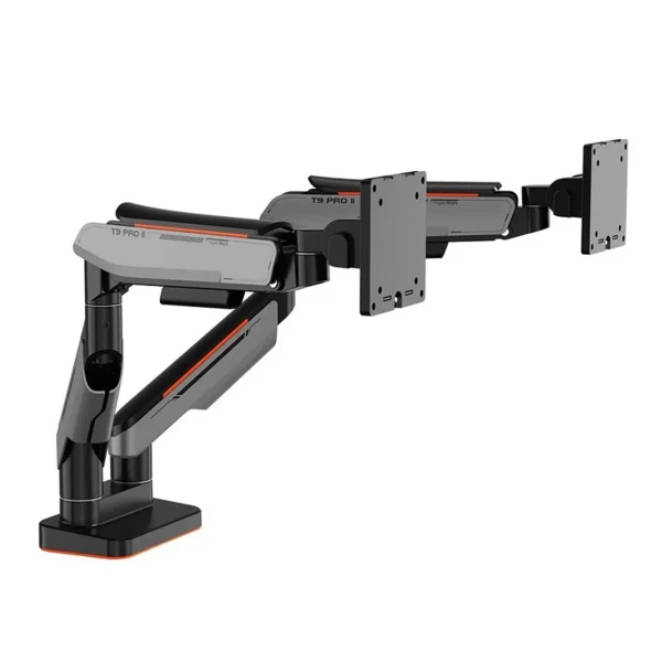 GIÁ TREO 2 MÀN HÌNH HUMAN MOTION T9 PRO II DUAL (23 - 43INCH) MÀU XÁM ĐEN