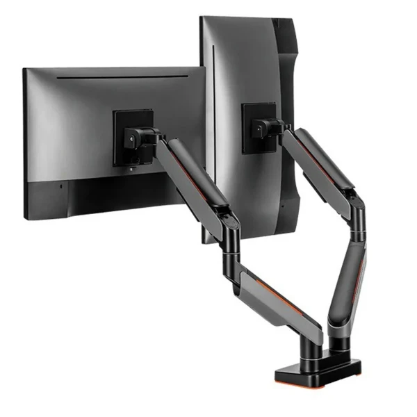 GIÁ TREO 2 MÀN HÌNH HUMAN MOTION T9 PRO II DUAL (23 - 43INCH) MÀU XÁM ĐEN