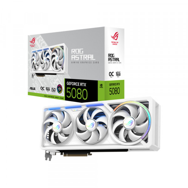 VGA ASUS ROG ASTRAL RTX 5080 16GB OC GDDR7 WHITE (ROG ASTRAL-RTX5080-O16GB GAMING)