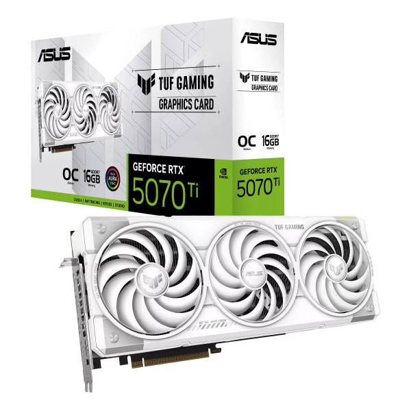 VGA ASUS TUF GAMING GEFORCE RTX 5070 TI 16GB WHITE OC GDDR7 (TUF-RTX5070TI/O16G-WHITE-GAMING)