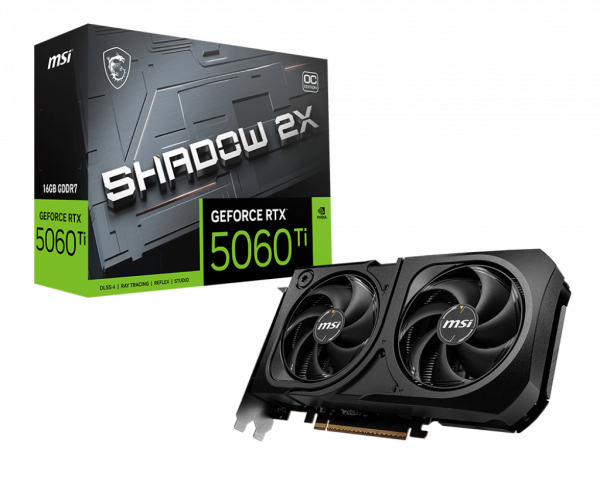 VGA MSI RTX 5060 TI 16GB SHADOW 2X OC PLUS GDDR7