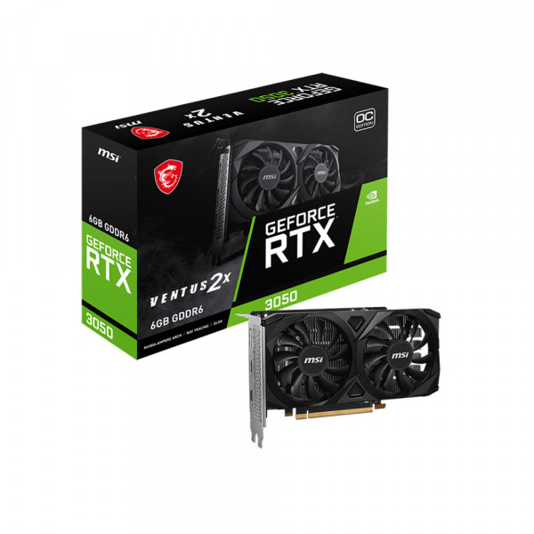 VGA MSI GEFORCE RTX3050 VENTUS 2X E OC 6GB GDDR6