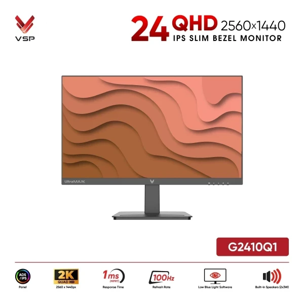 MÀN HÌNH VSP 2K G2410Q1 (24 INCH/ QHD/ IPS,ADS/ 100HZ/ 1MS/ LOA KÉP)