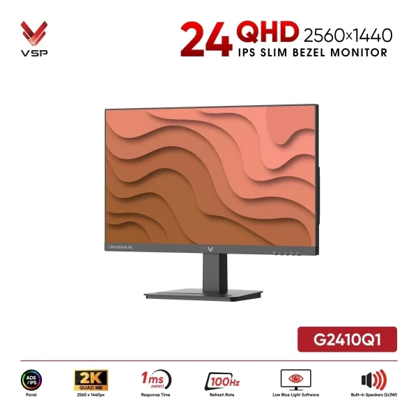 MÀN HÌNH VSP 2K G2410Q1 (24 INCH/ QHD/ IPS,ADS/ 100HZ/ 1MS/ LOA KÉP)