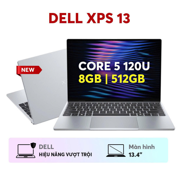 LAPTOP DELL XPS 13 CORE 5-120U / RAM 8GB / SSD 512GB / 13.4' 2.5K WQXGA TOUCH 120HZ / WIN 11 / XANH (SKY) - LDI13260-5953SKY-PUS_NK