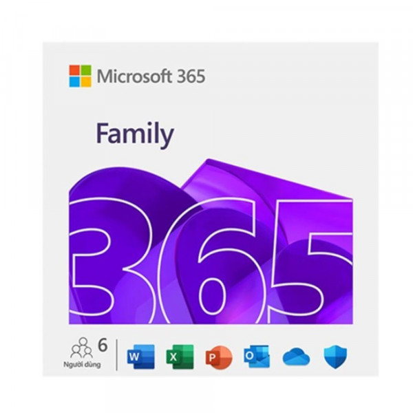 PHẦN MỀM M365 FAMILY ENGLISH APAC SUBSCR 1YR MEDIALESS (EP2-36878) - BOX,  6 USER - 30 THIẾT BỊ