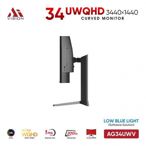 MÀN HÌNH CONG GAMING AIVISION AG341UWV (34 INCH/ ULTRA WQHD/ VA /200HZ /1MS)