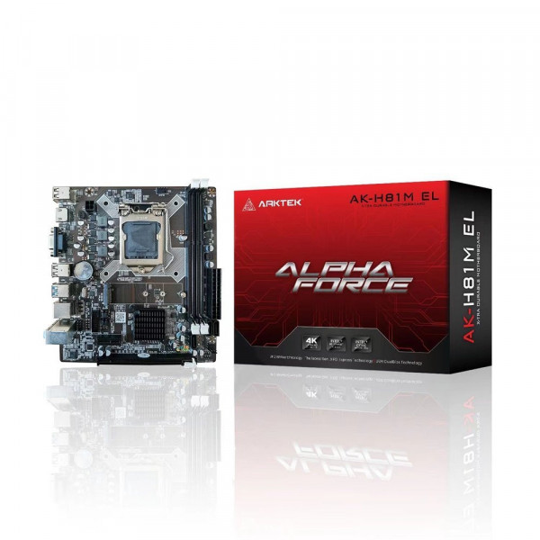 MAIN ARKTEK H81 EL (INTEL H81/ SOCKET 1151/ 2 KHE RAM DDR3/ VGA+HDMI)