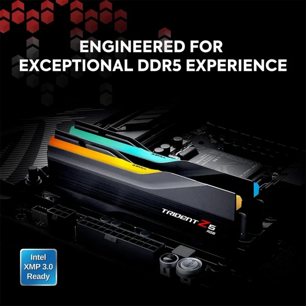 KIT RAM GSKILL TRIDENT Z5 RGB 96GB (2X48GB) DDR5 6400MHZ BLACK (F5-6400J3239F48GX2-TZ5RK)