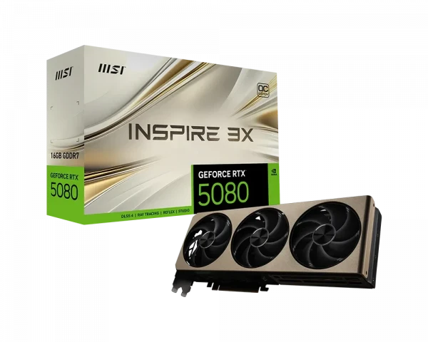 VGA MSI GeForce RTX  5080 16GB INSPIRE 3X OC GDDR7
