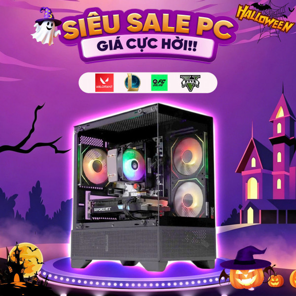 [PC HALLOWEEN] Core I3 14100F | GTX 1660 SUPER 6G |Ram 16G | NVME 256G