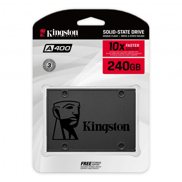 SSD KINGSTON A400 240GB (ĐỌC 500MB/S - GHI 350MB/S) 2.5 INCH SATA3 (SA400S37/240G)