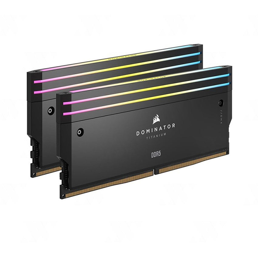 RAM DESKTOP CORSAIR DOMINATOR TITANIUM RGB BLACK (CCMP64GX5M2B6000C30) 64GB (2X32GB) DDR5 6000MHZ
