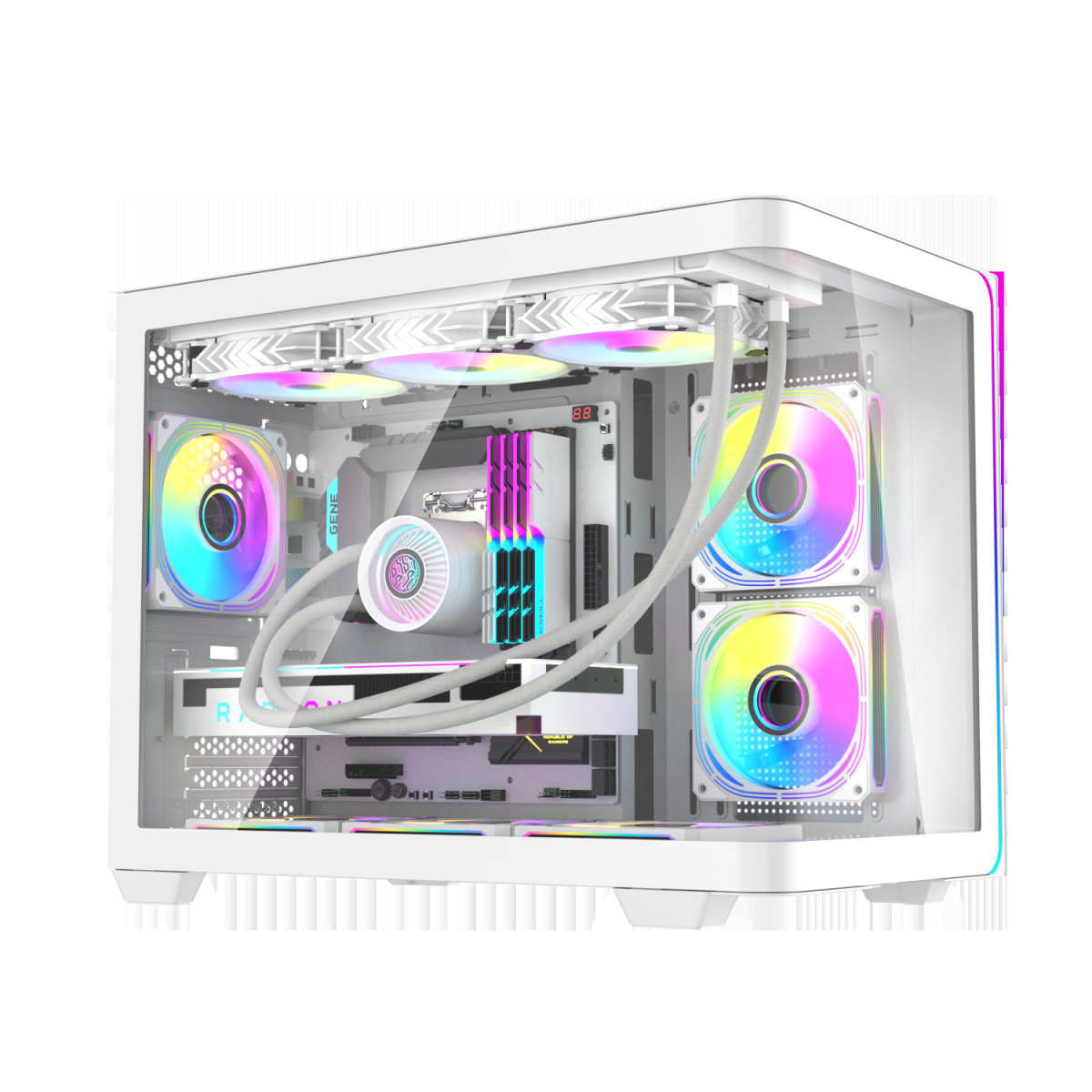 VỎ CASE MÁY TÍNH DARKFLASH L285M WHITE (M-ATX ,ITX,RAD 360)