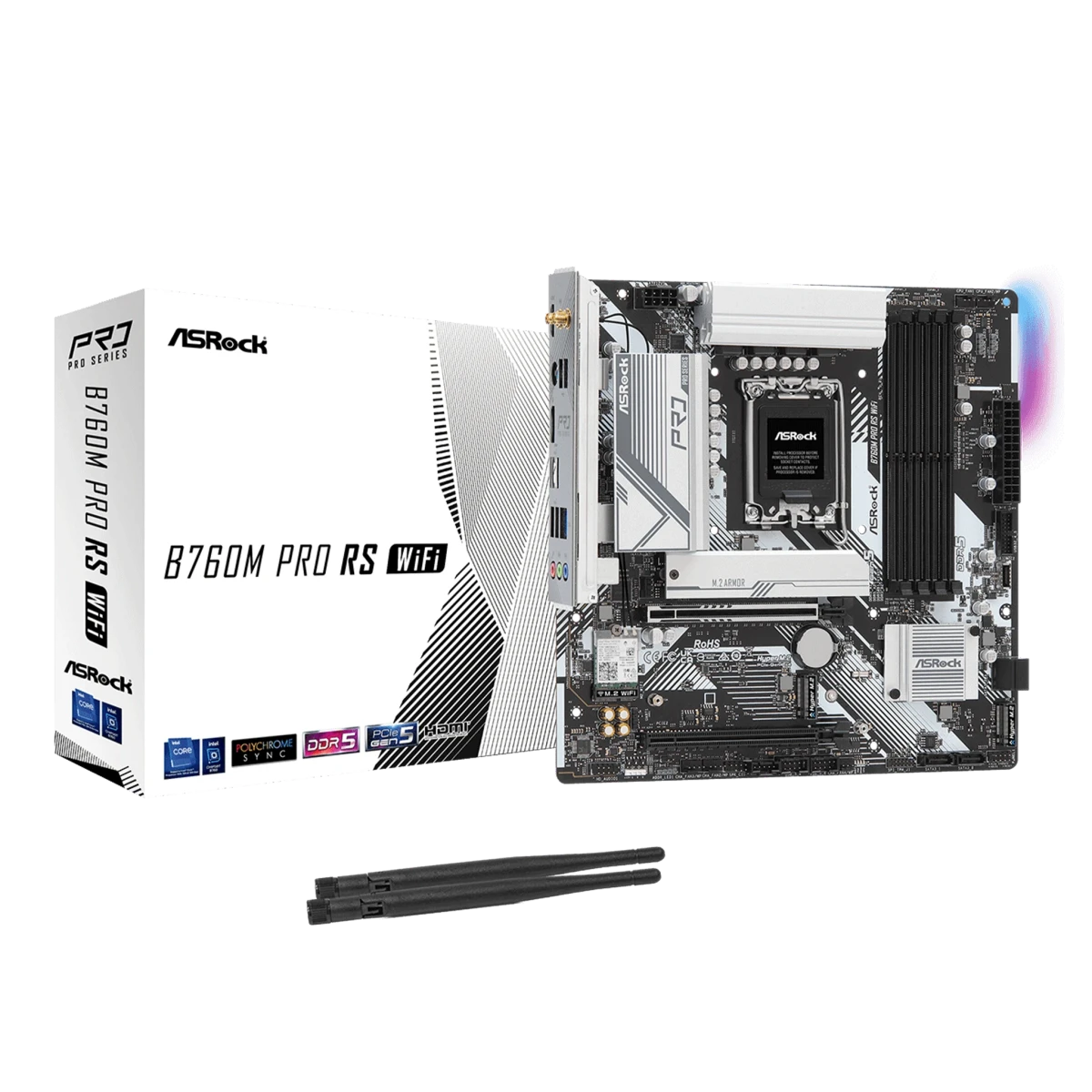 MAIN ASROCK B760M PRO RS WIFI DDR5(SOCKET 1700, M-ATX, 4 KHE RAM,DDR5)