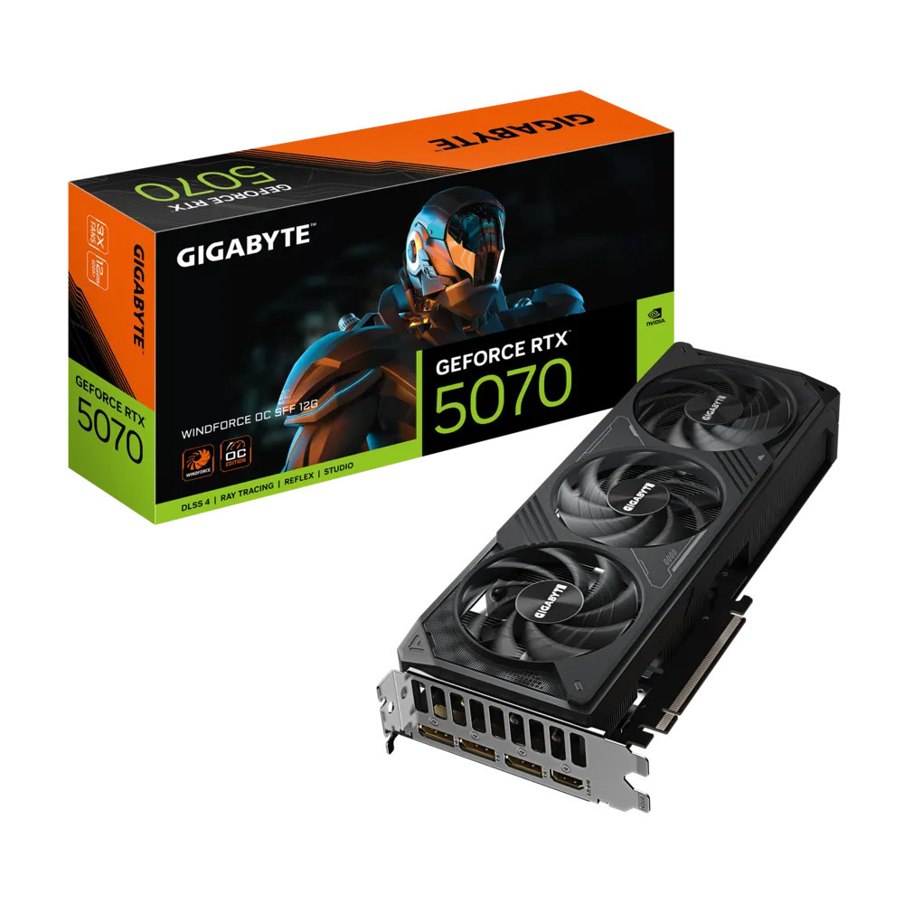 VGA GIGABYTE GEFORCE RTX 5070 WINDFORCE OC SFF 12G (GV-N5070WF3OC-12GD)