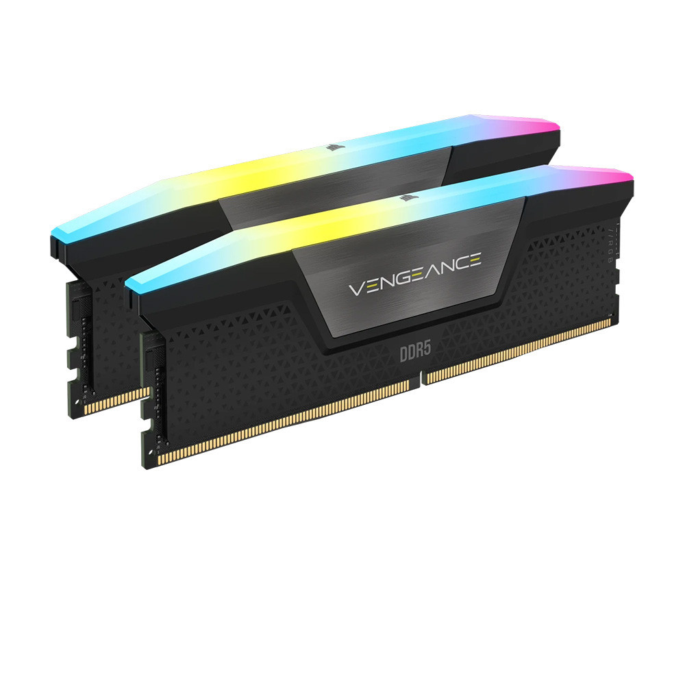KIT RAM CORSAIR VENGEANCE RGB 64GB (2x32GB) DDR5 6000Mhz (CMH64GX5M2B6000C38)