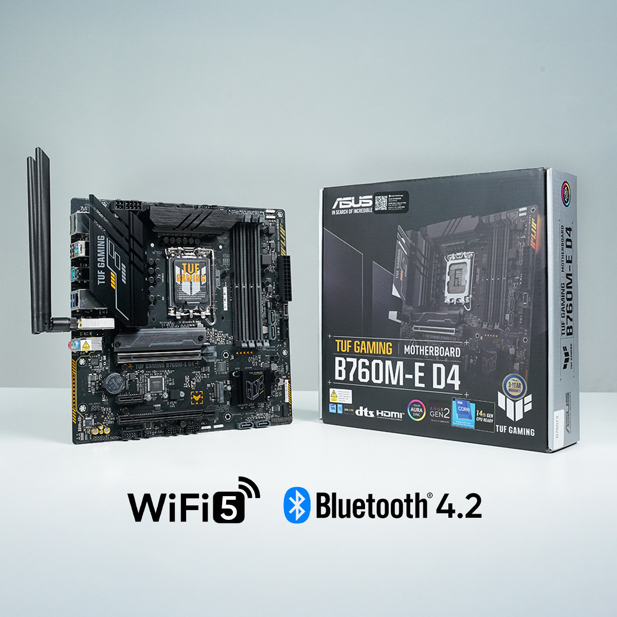 MAIN ASUS TUF GAMING B760M-E DRR4 WIFI 5 + BLUETOOTH (INTEL B760/ SOCKET 1700/ M-ATX/ 4 KHE RAM)