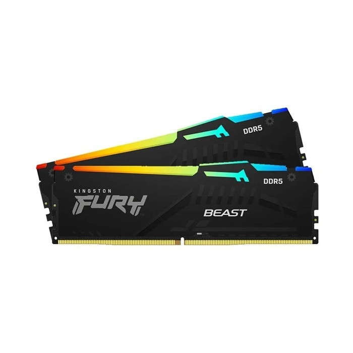 KIT RAM KINGSTON FURY BEAST RGB 32GB (2X16GB) DDR5 6000MHZ (KF560C36BBE2AK2-32)