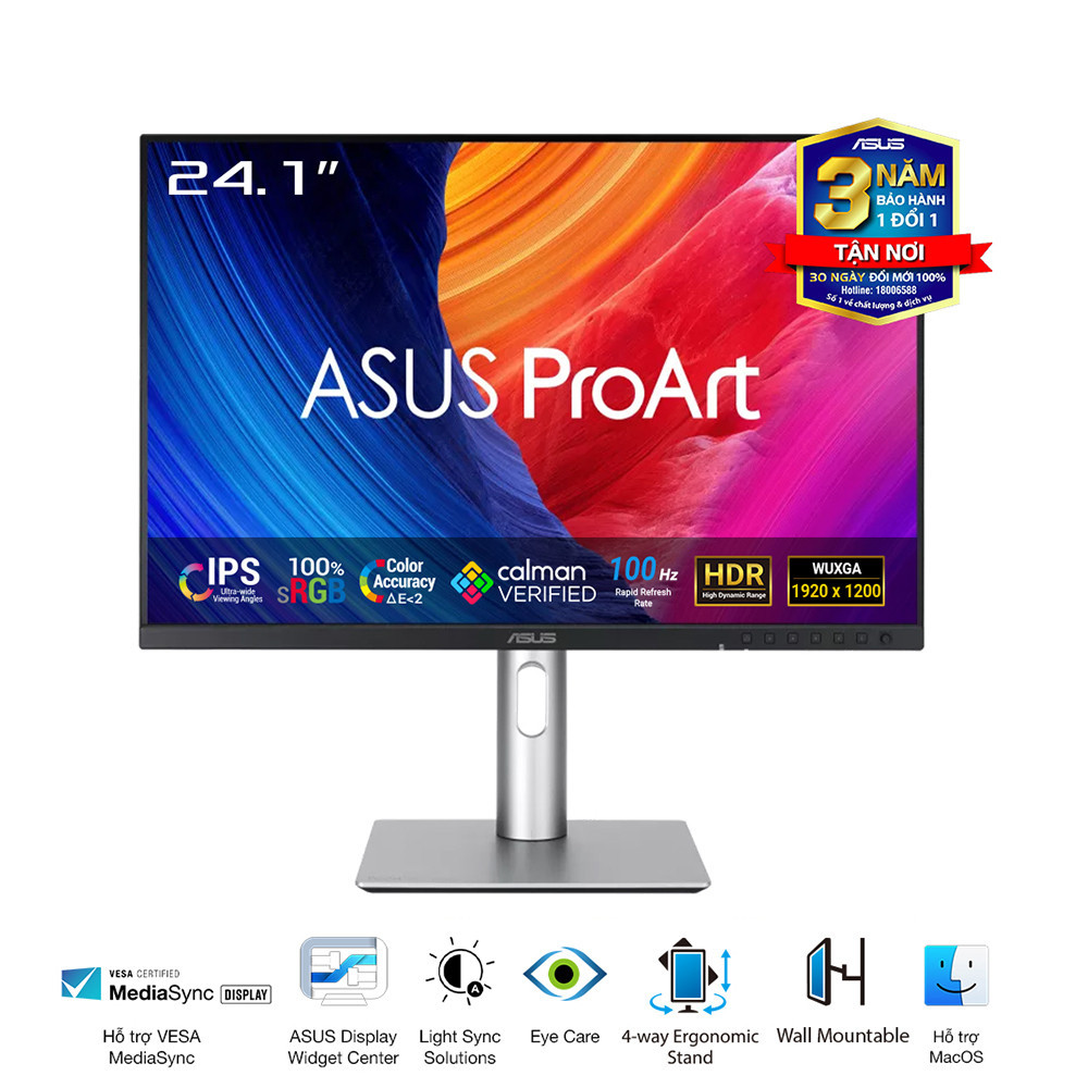 MÀN HÌNH ĐỒ HỌA ASUS PROART PA248QFV (24.1 INCH/ IPS/ WUXGA/ 100HZ/ 5MS/ SPEAKER)