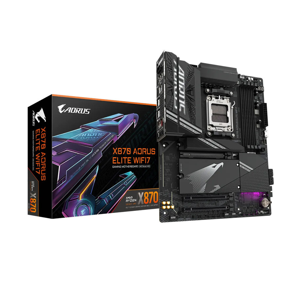 MAIN GIGABYTE X870 AORUS ELITE (WIFI 7+ BLUETOOTH - AMDX870, Socket AM5, ATX, 4 khe RAM DDR5)