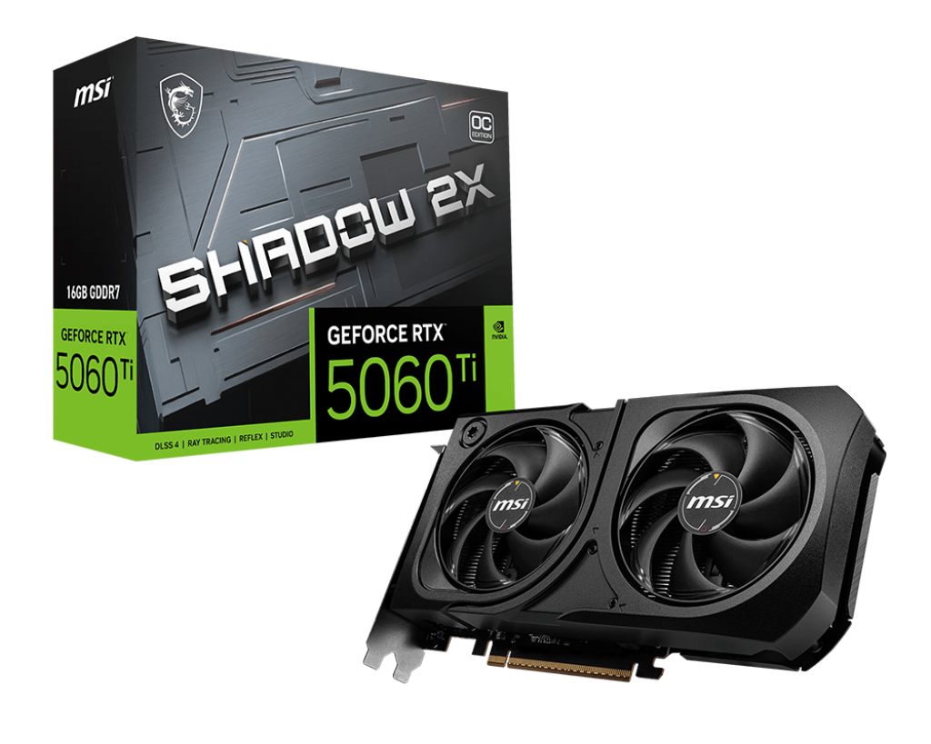 VGA MSI RTX 5060 TI 16GB SHADOW 2X OC PLUS GDDR7
