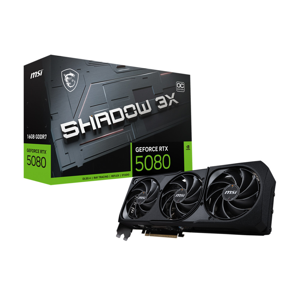 VGA MSI RTX 5080 16GB SHADOW 3X OC GDDR7